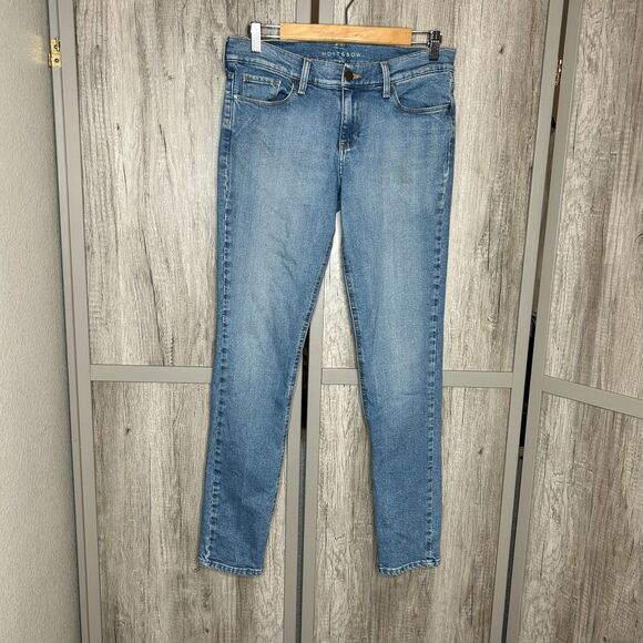 Mott & Bow Boyfriend Jeans Size 27 Slim Leg Blue Color Mid Rise - Picture 1 of 7